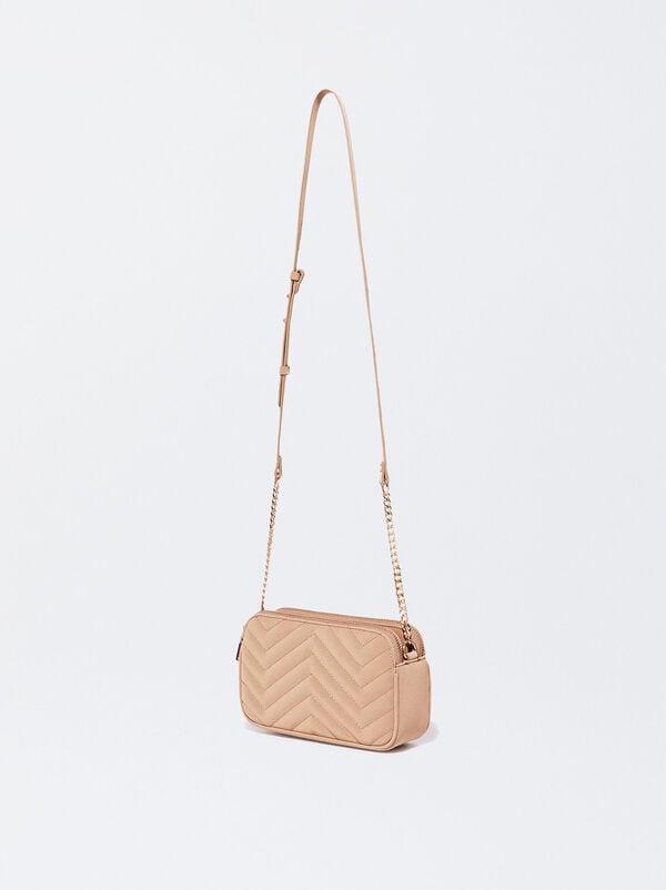 Quilted crossbody bag with chain