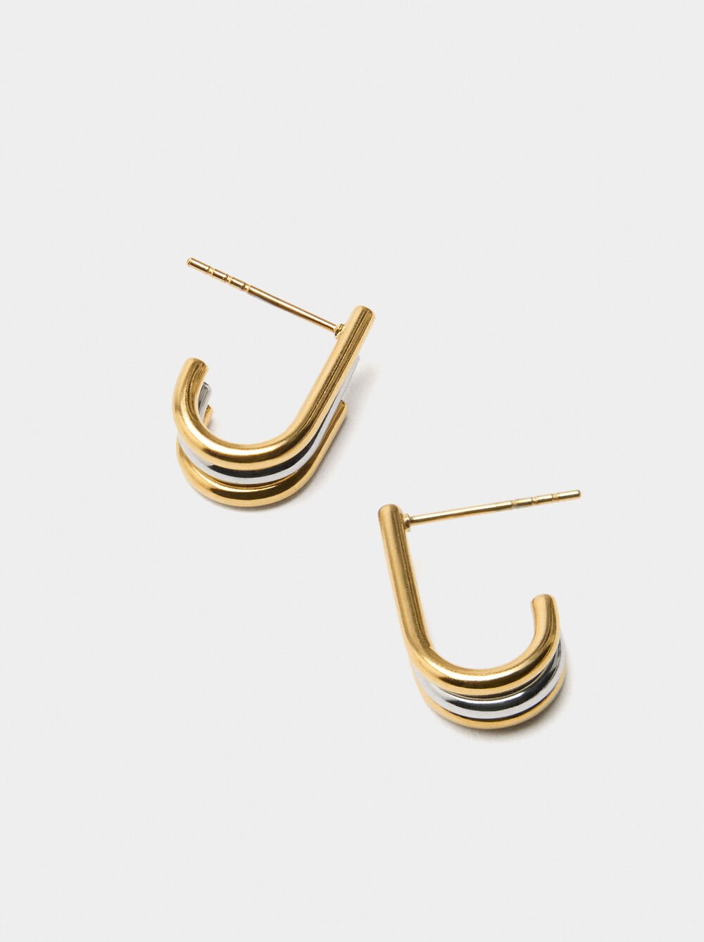 Bicolor gradient earrings – stainless steel