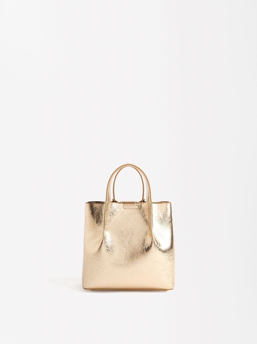 Metallic tote bag