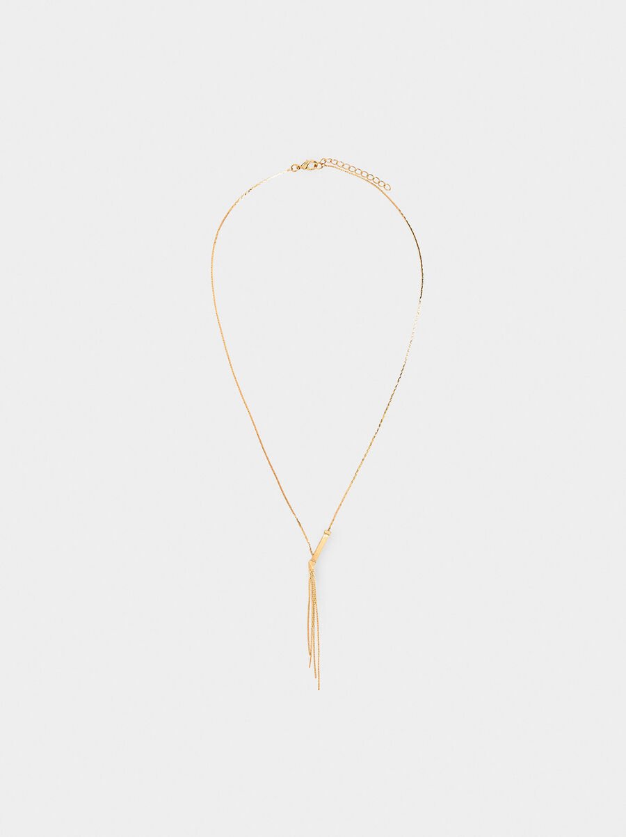 Collar con colgante de flecos