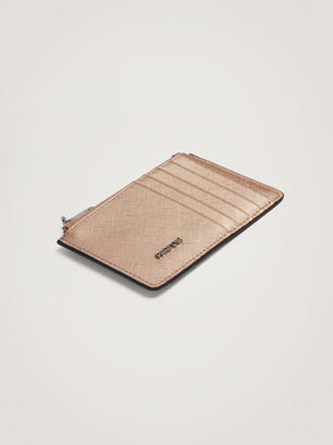 Card Holder With Coin Purse, Rose Gold, hi-res