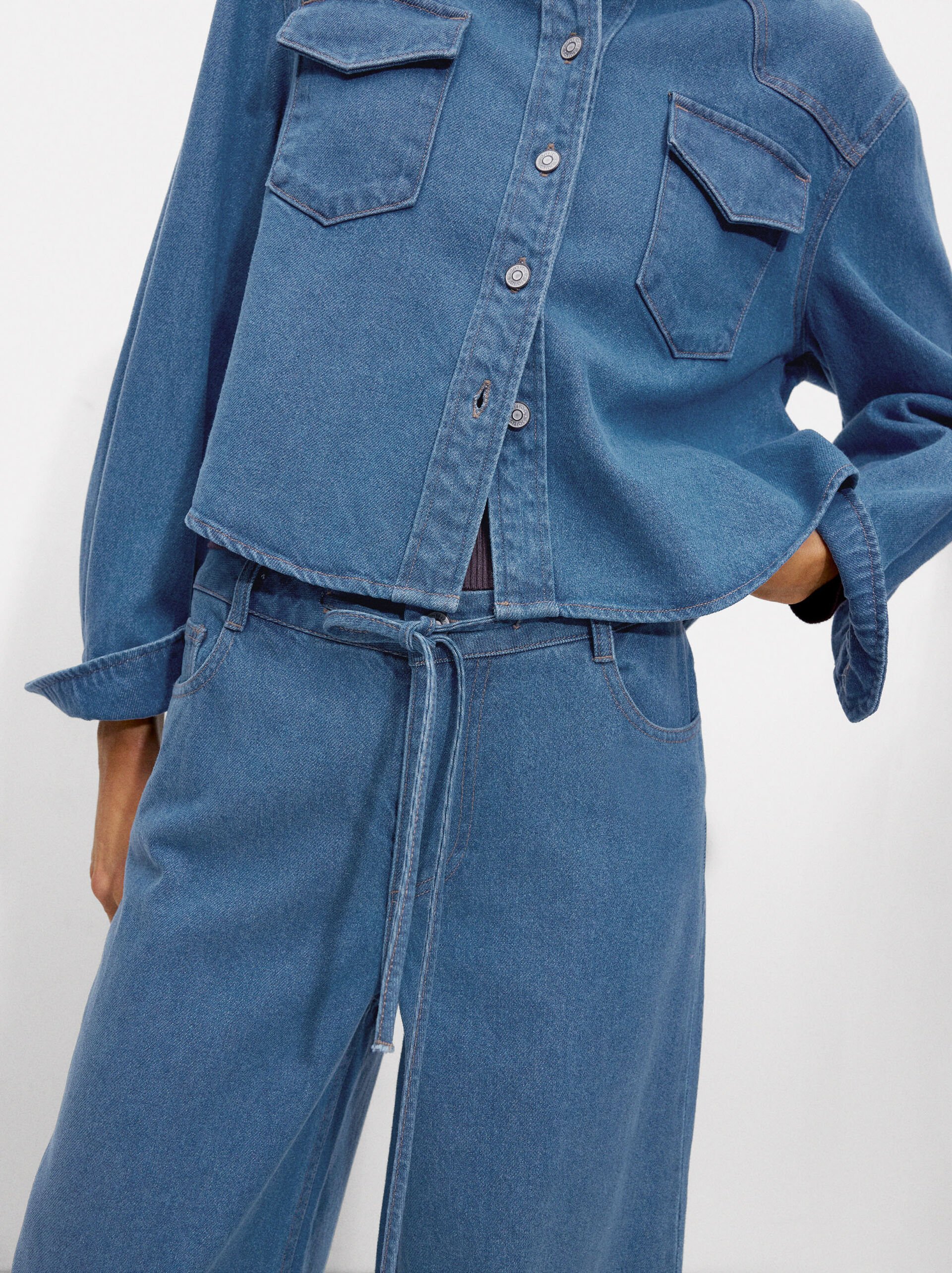 Jeans with drawstring image number 4.0