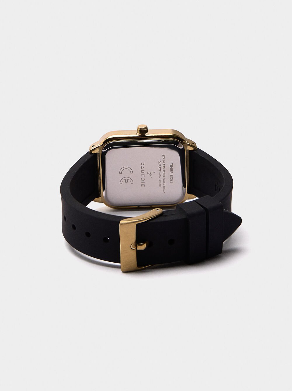 Watch with silicone strap