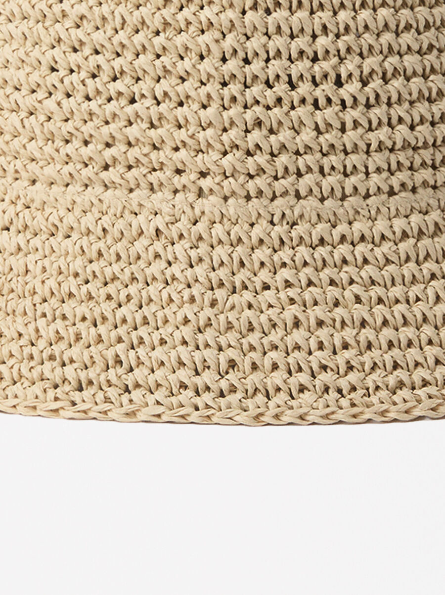 Personalized straw-effect hat