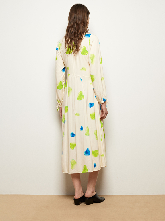 Online Exclusive -Hearts Print Dress, Multicolor, hi-res