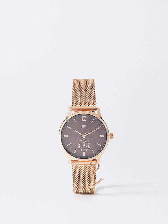 Reloj Acero Personalizable, Oro Rosa, hi-res