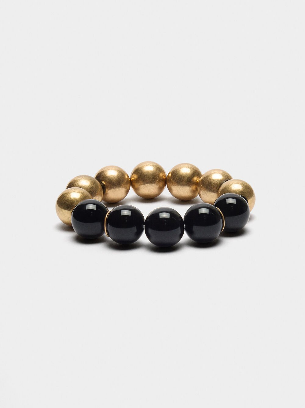 Bicolor elastic bead bracelet