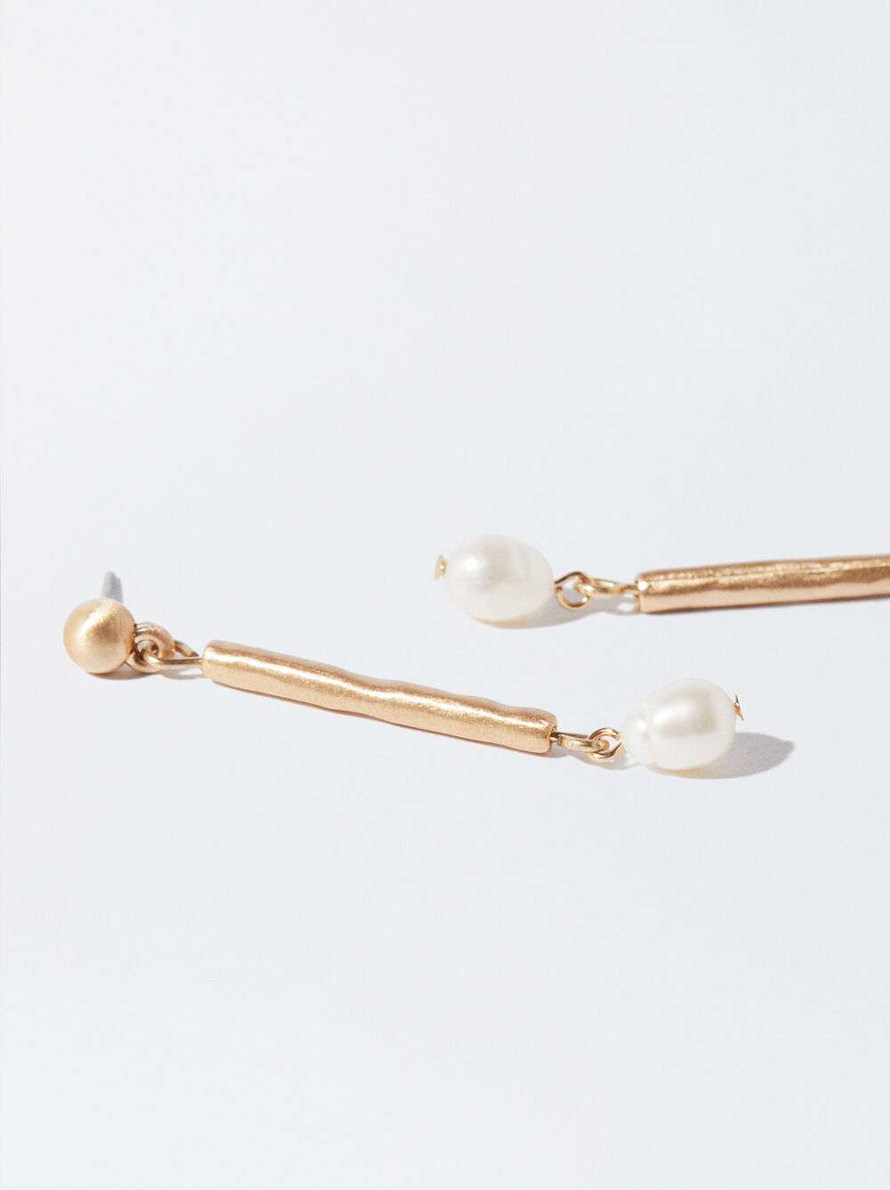 Boucles D'Oreilles Dorées Avec Perles