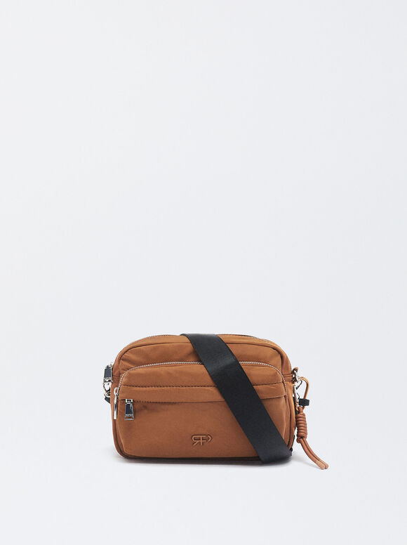 Nylon Crossbody Bag, Brick Red, hi-res