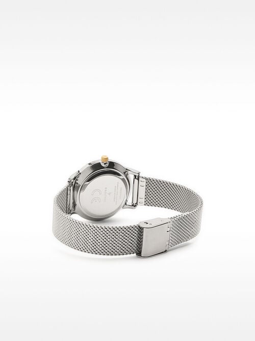 Orologio con cinturino in maglia d'acciaio