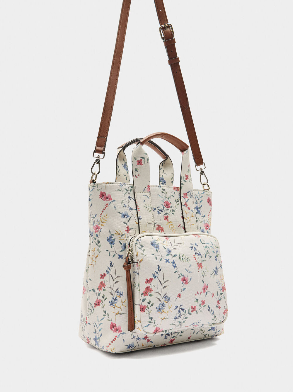 Floral bedruckter Rucksack