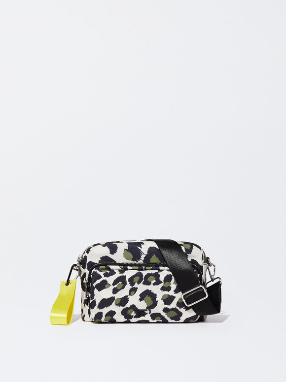 Personalized Nylon Crossbody Bag With Pendant, Multicolor, hi-res