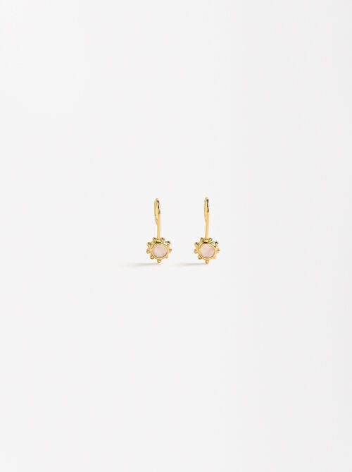 Orecchini corti con pietre - argento sterlingo 925