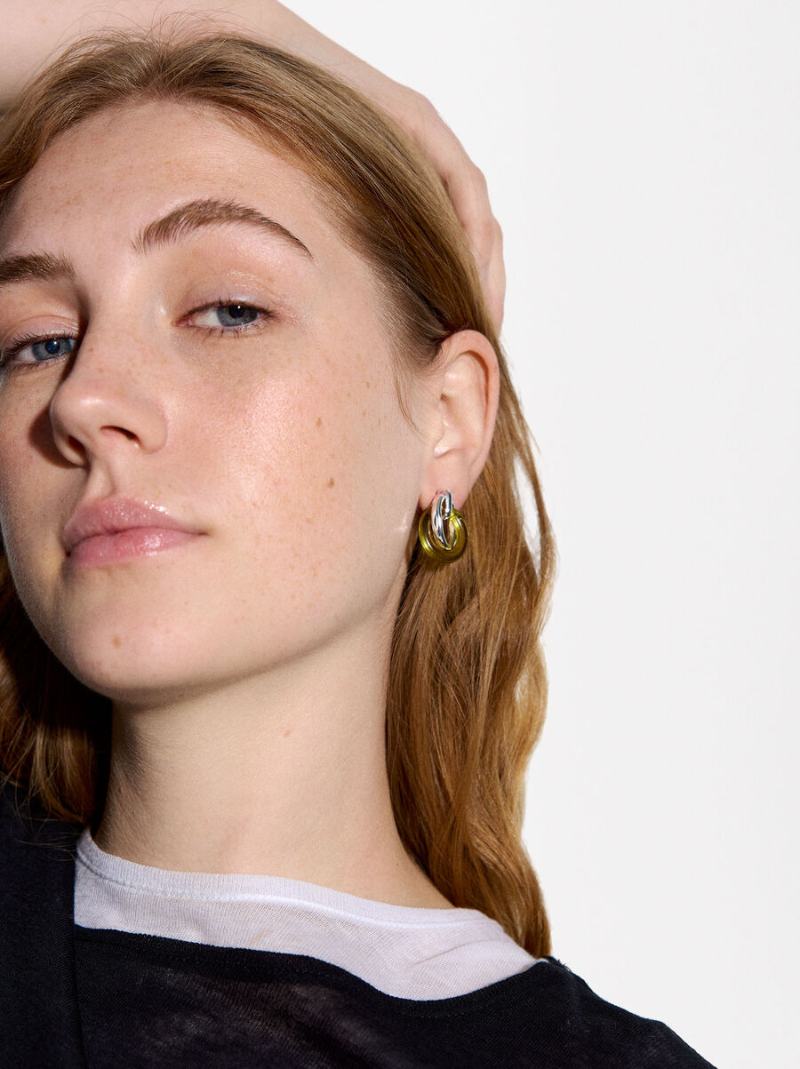 Resin hoop earrings