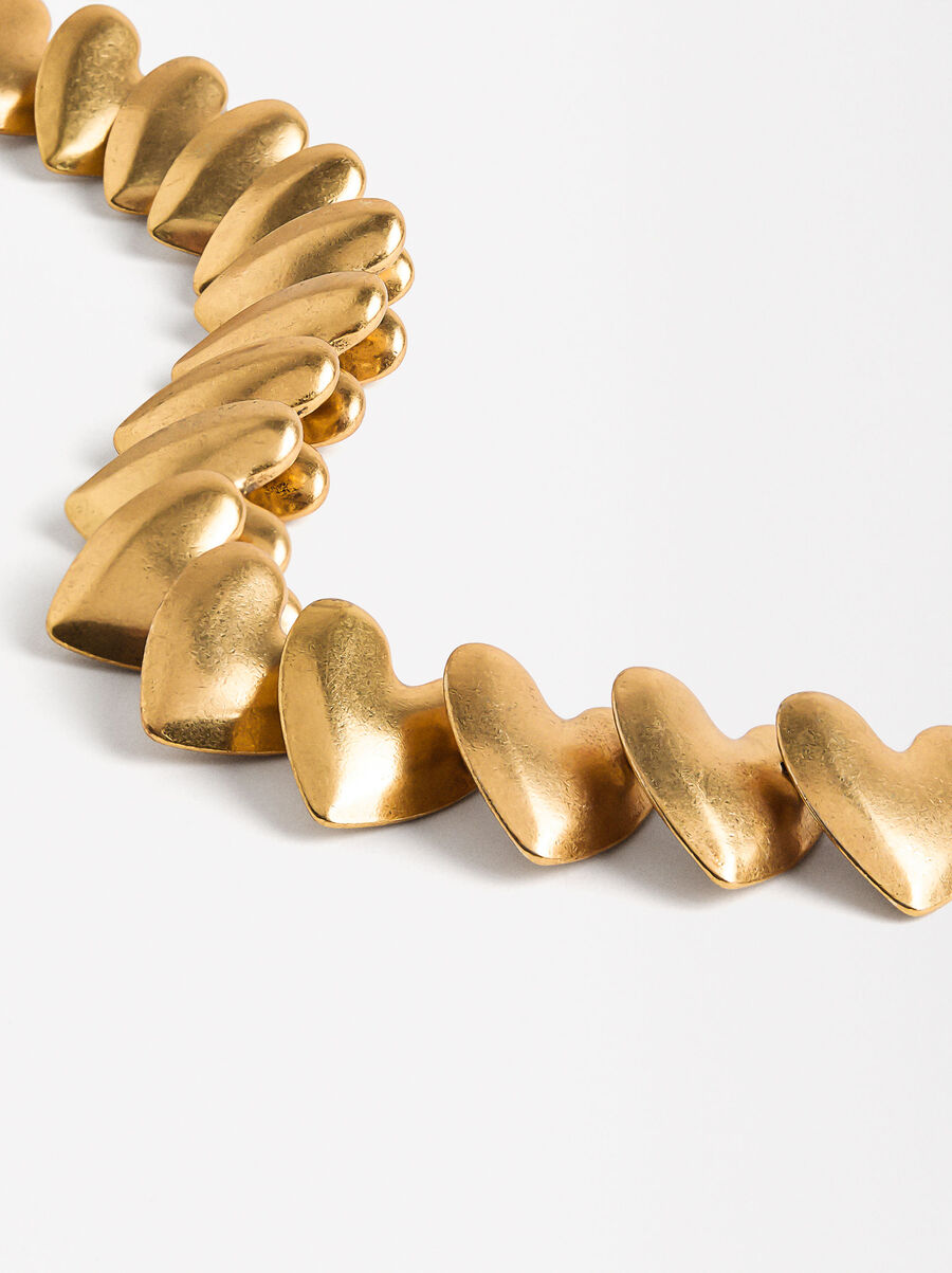 Short necklace with hearts
