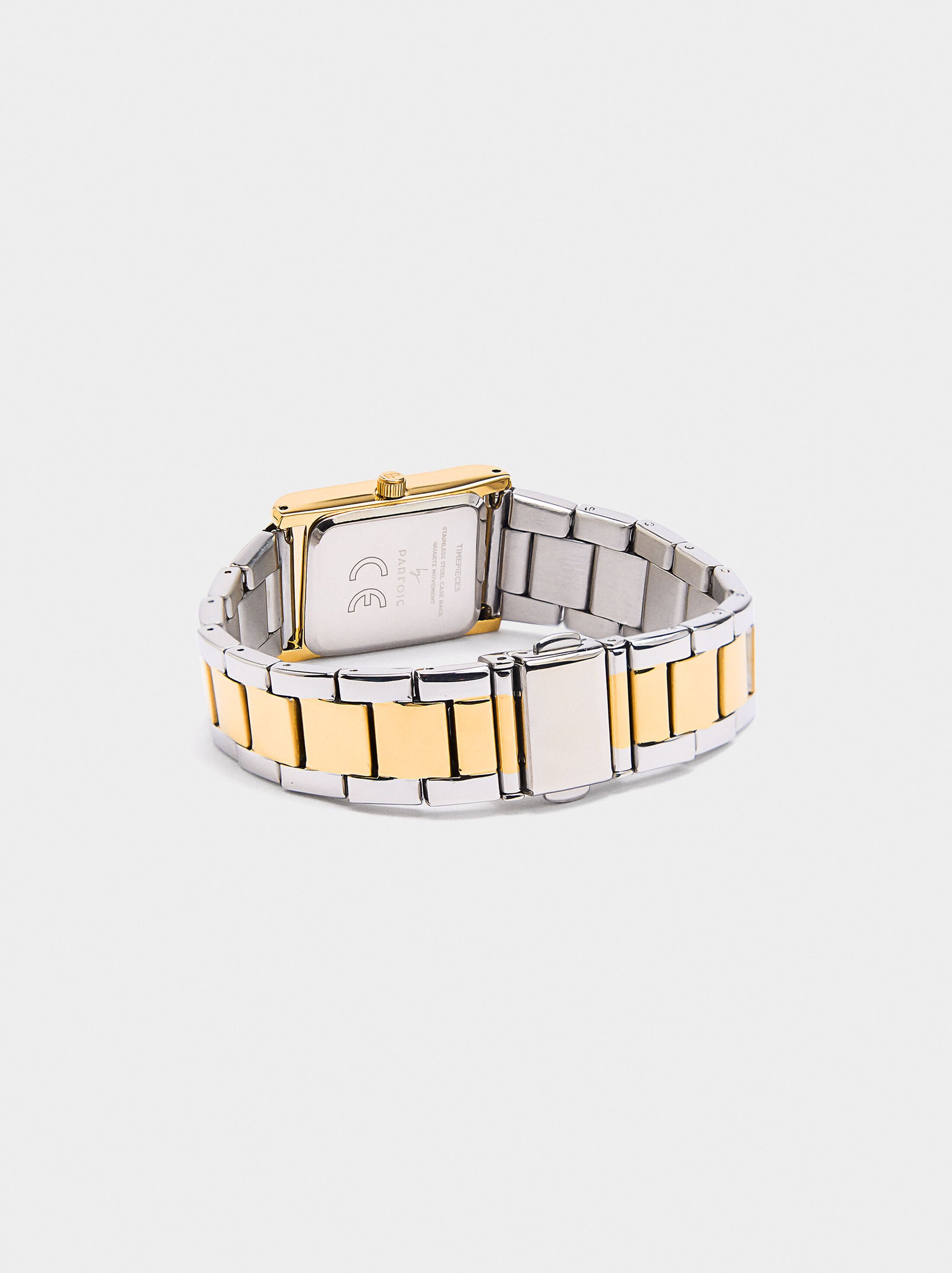 Set de rellotge amb polseres bicolor image number 2.0