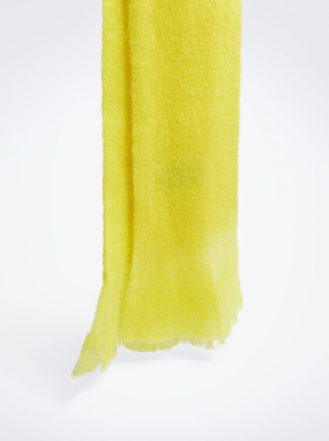 Wool Maxi Scarf, Yellow, hi-res