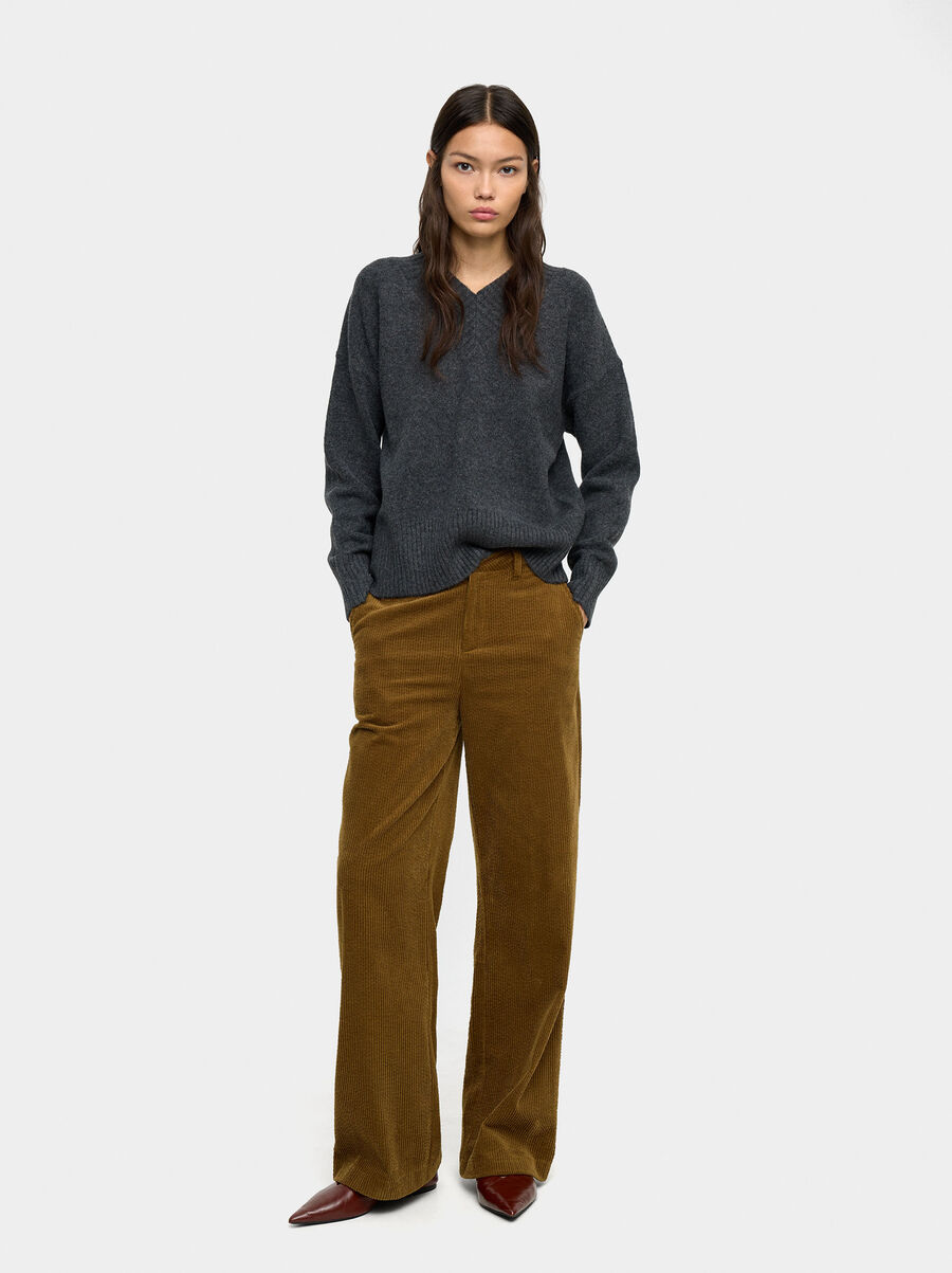 Jersey de punto escote en V