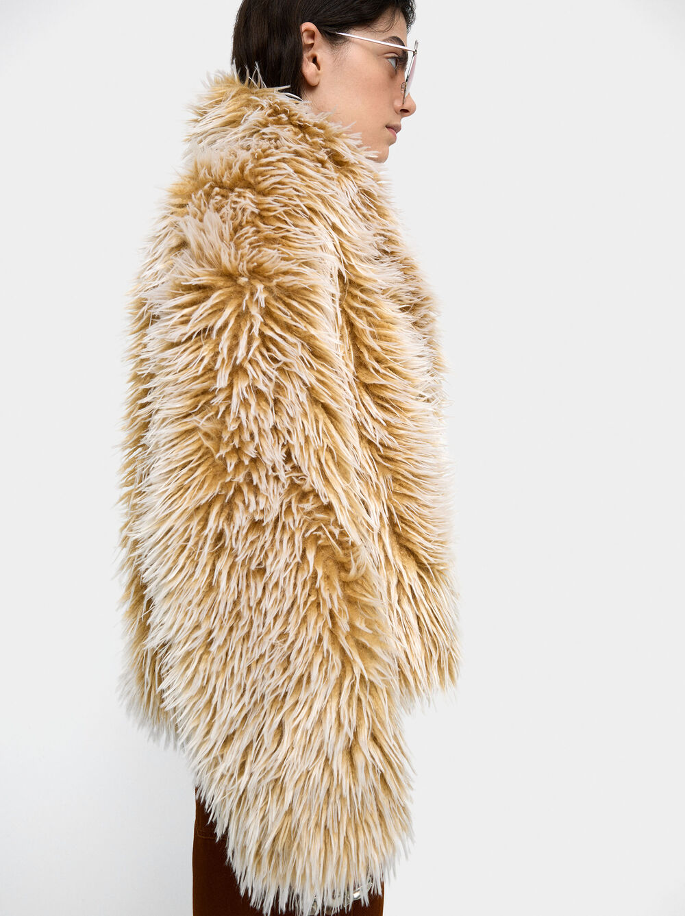 Faux fur effect jacket