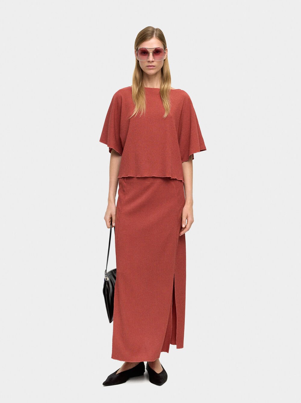 Blusa efecto arrugado
