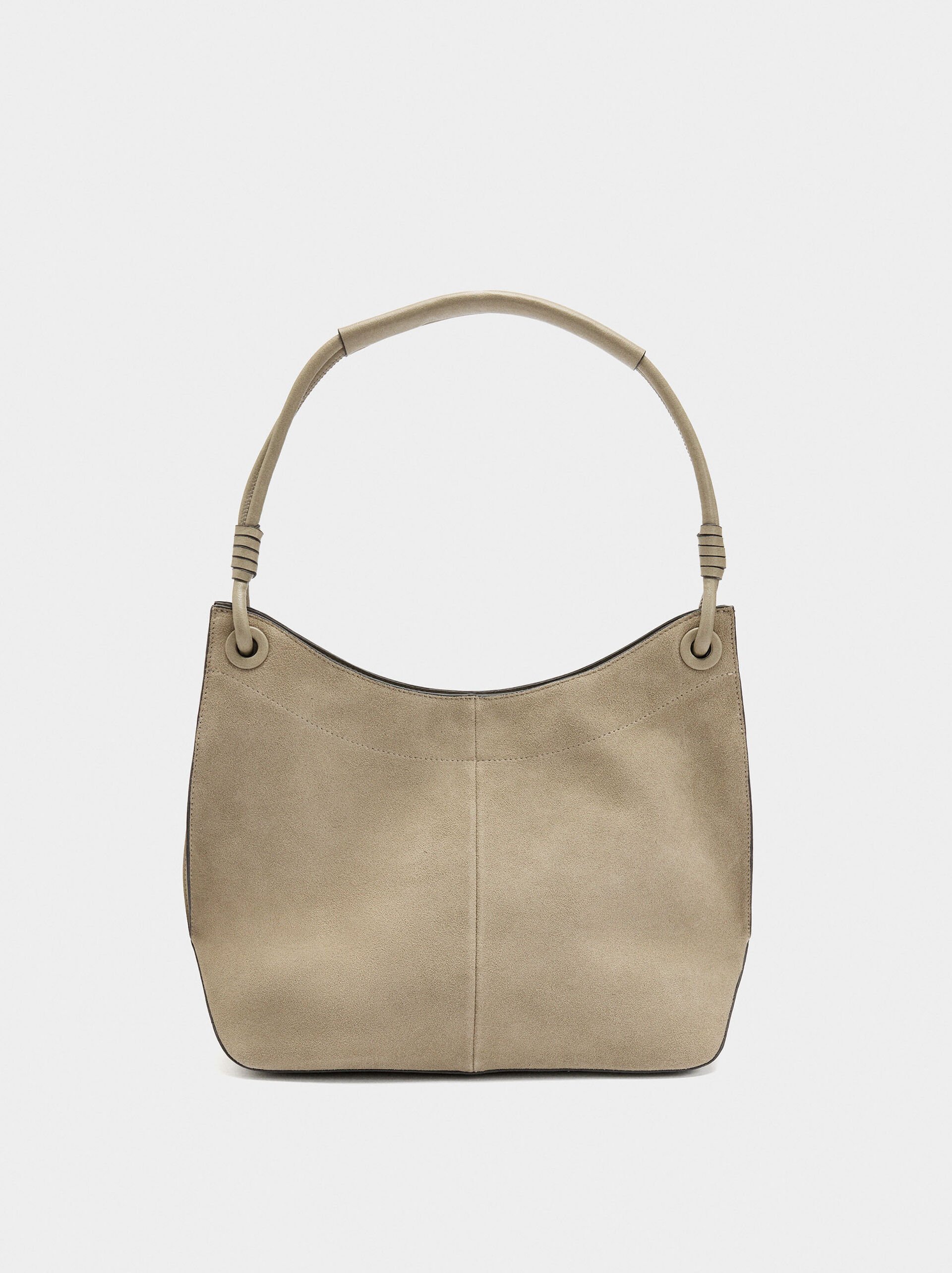 Shoulder bag with leather details image number 0.0