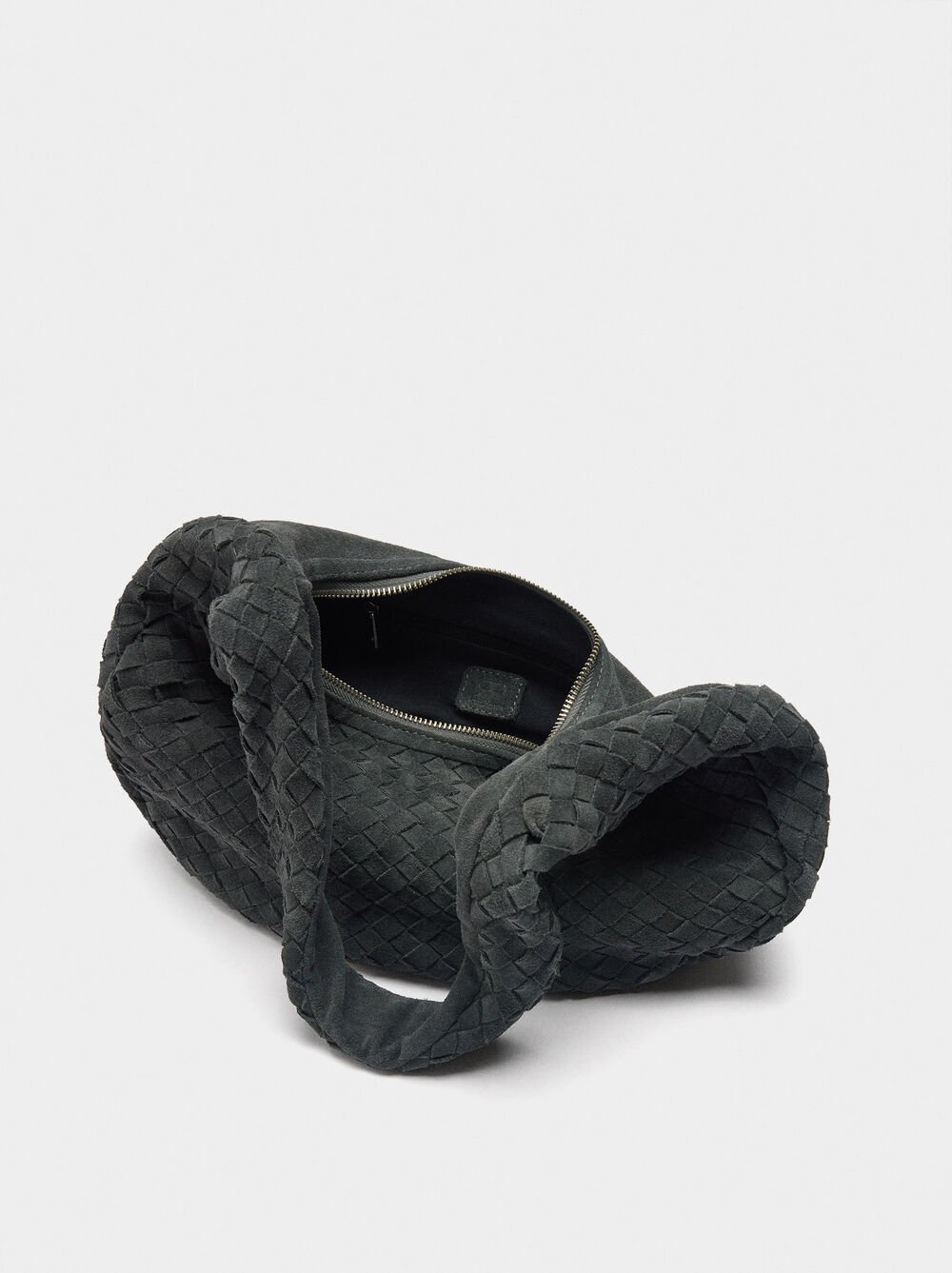 Sac hobo en cuir tressé