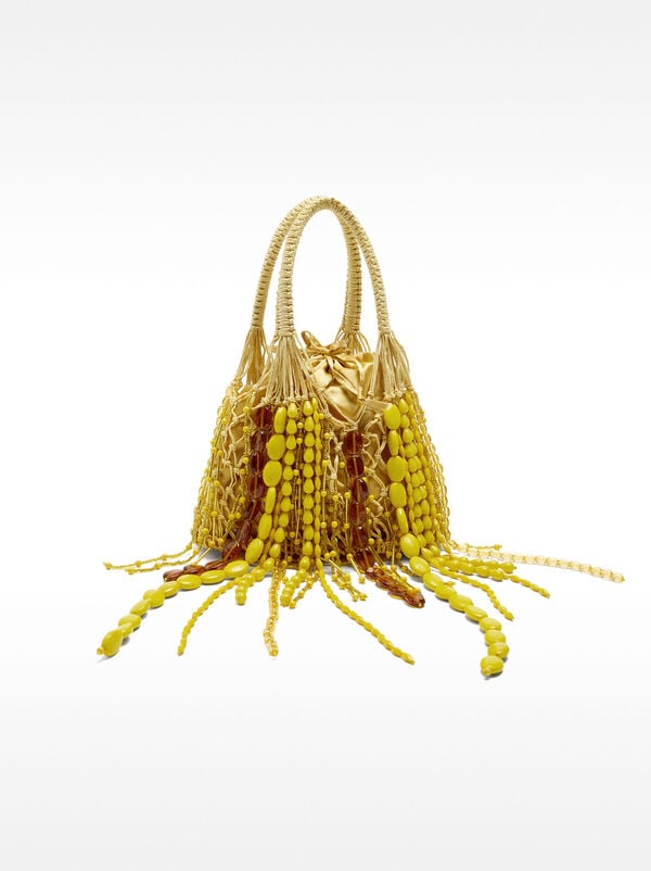 Party bag with fringes of beads