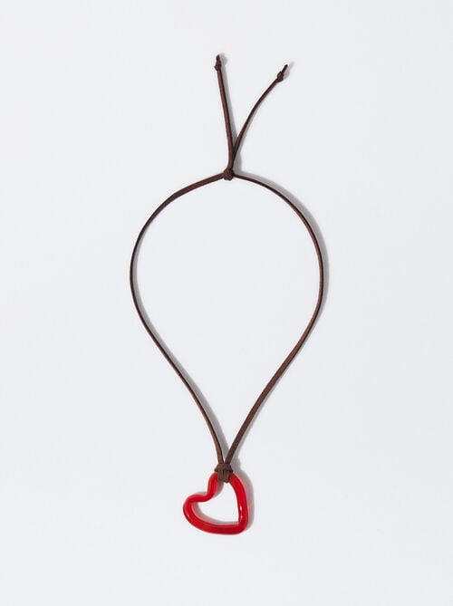 Online Exclusive - Cord Necklace With Heart