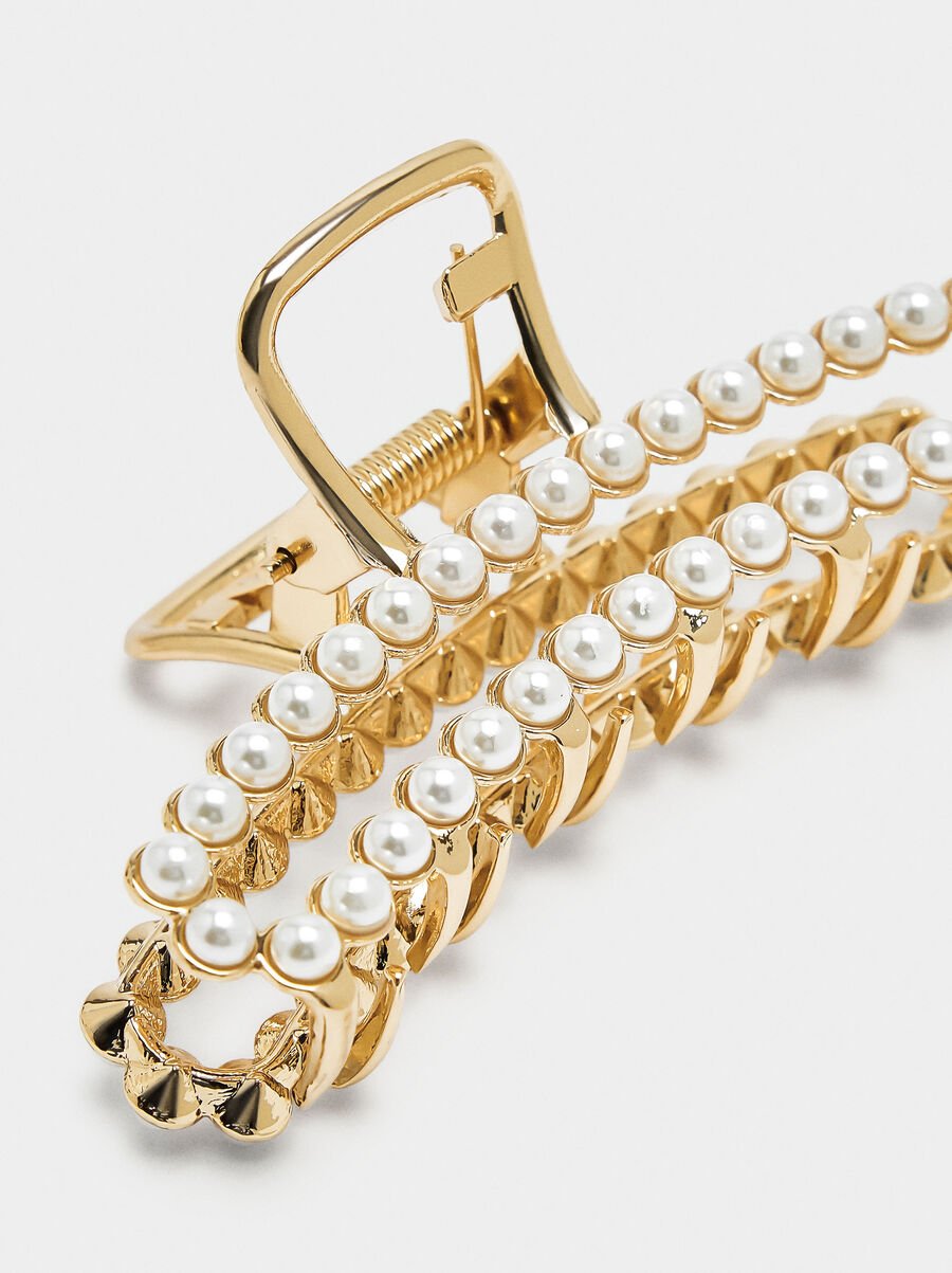 Pinza de pelo con perlas