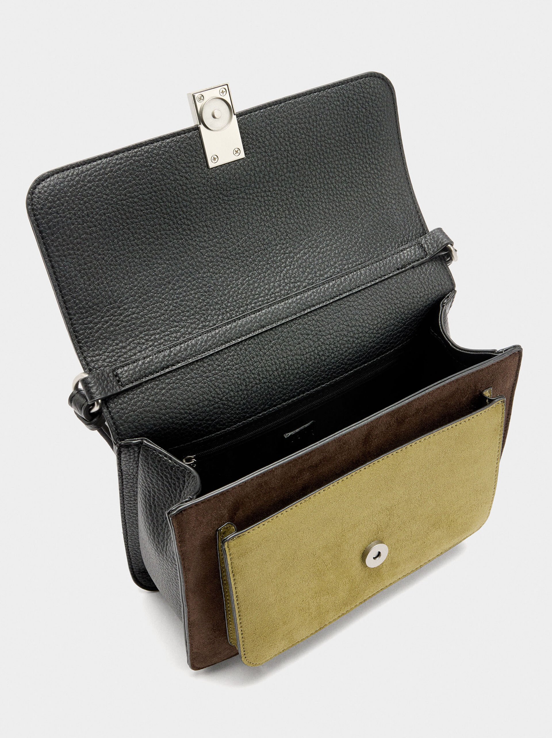 Animal printed crossbody bag with flap image number 4.0