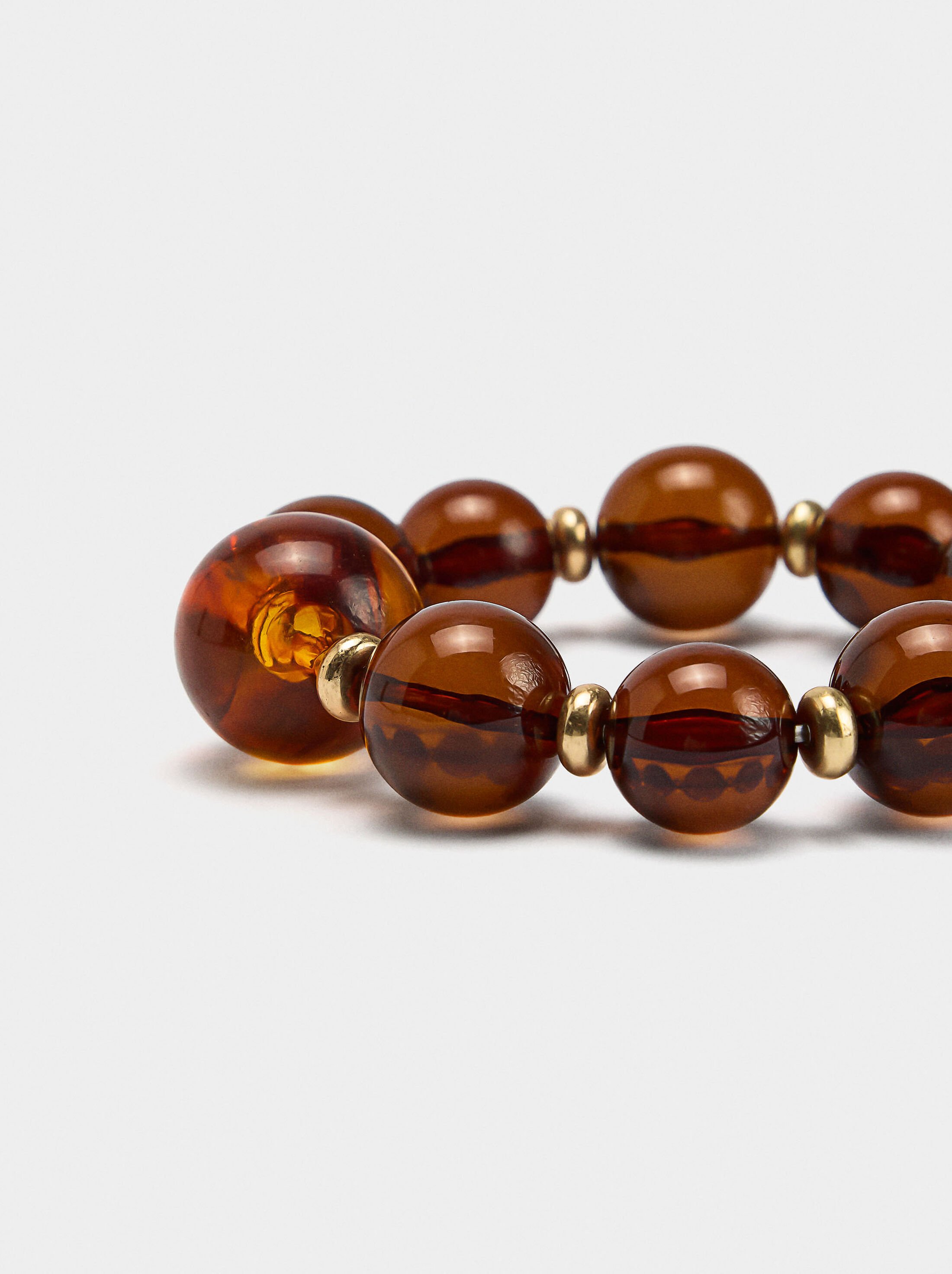 Elastic bracelet with stone effect image number 1.0