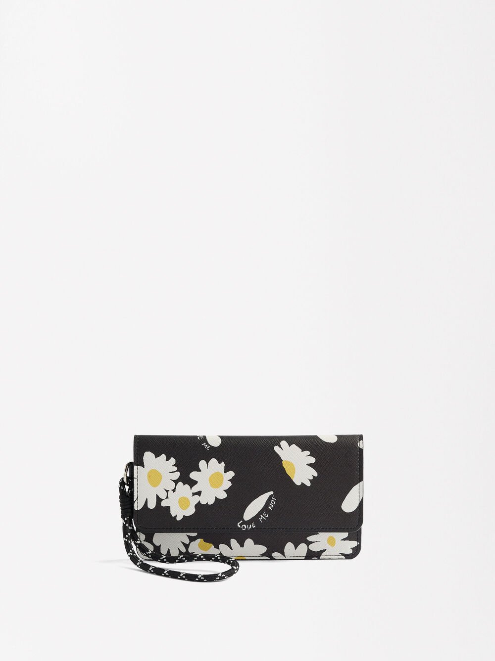 Daisy print textured wallet