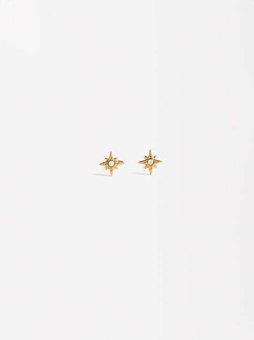 Set de collar con pendientes estrella - acero inoxidable