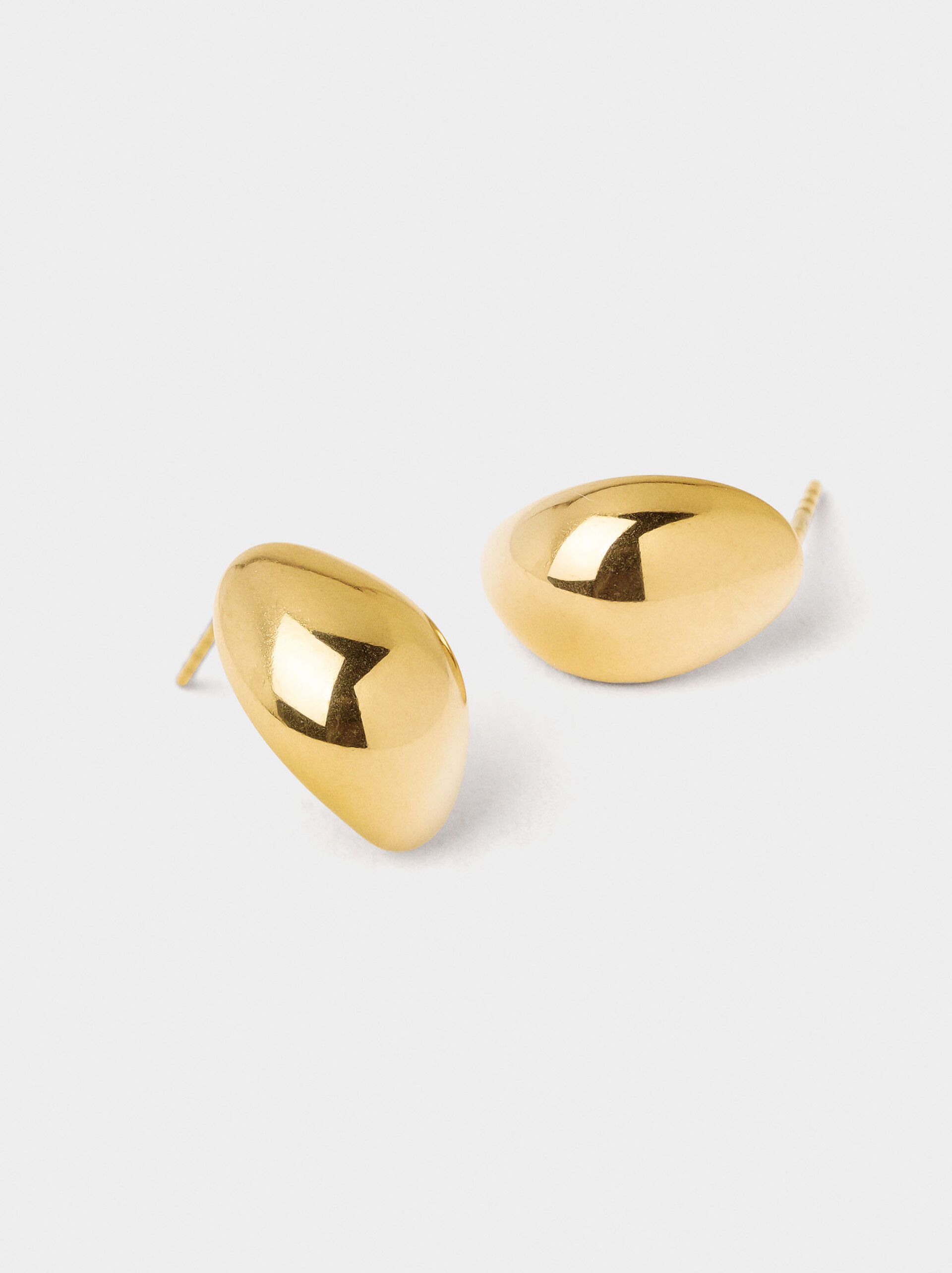 Oval earrings - stainless steel image number 1.0