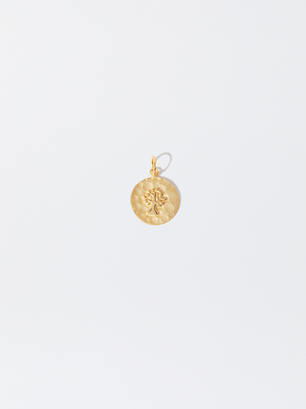 925 Silver Tree Of Life Charm, Golden, hi-res
