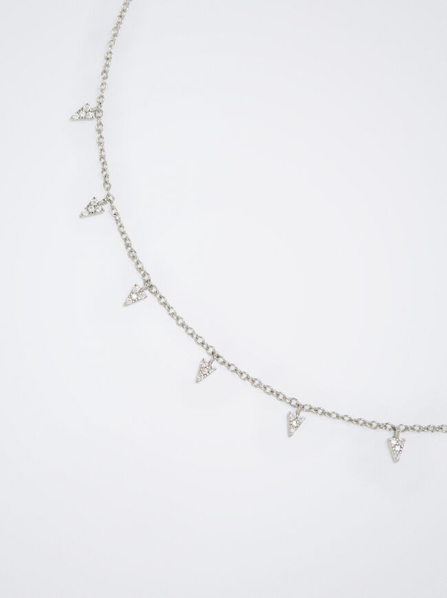 Silver Necklace With Cubic Zirconia image number 1.0