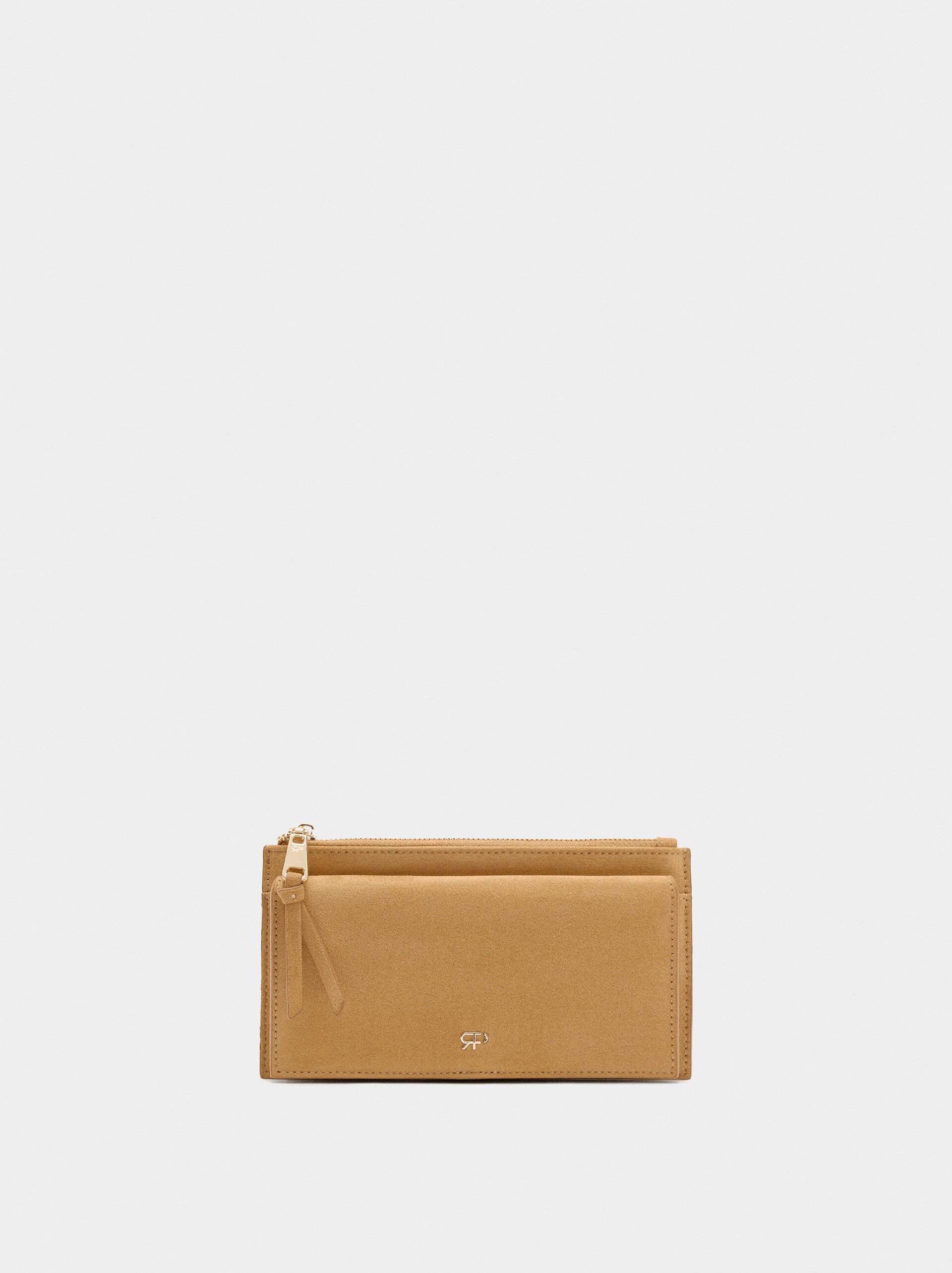 Wallet with suede effect L image number 0.0