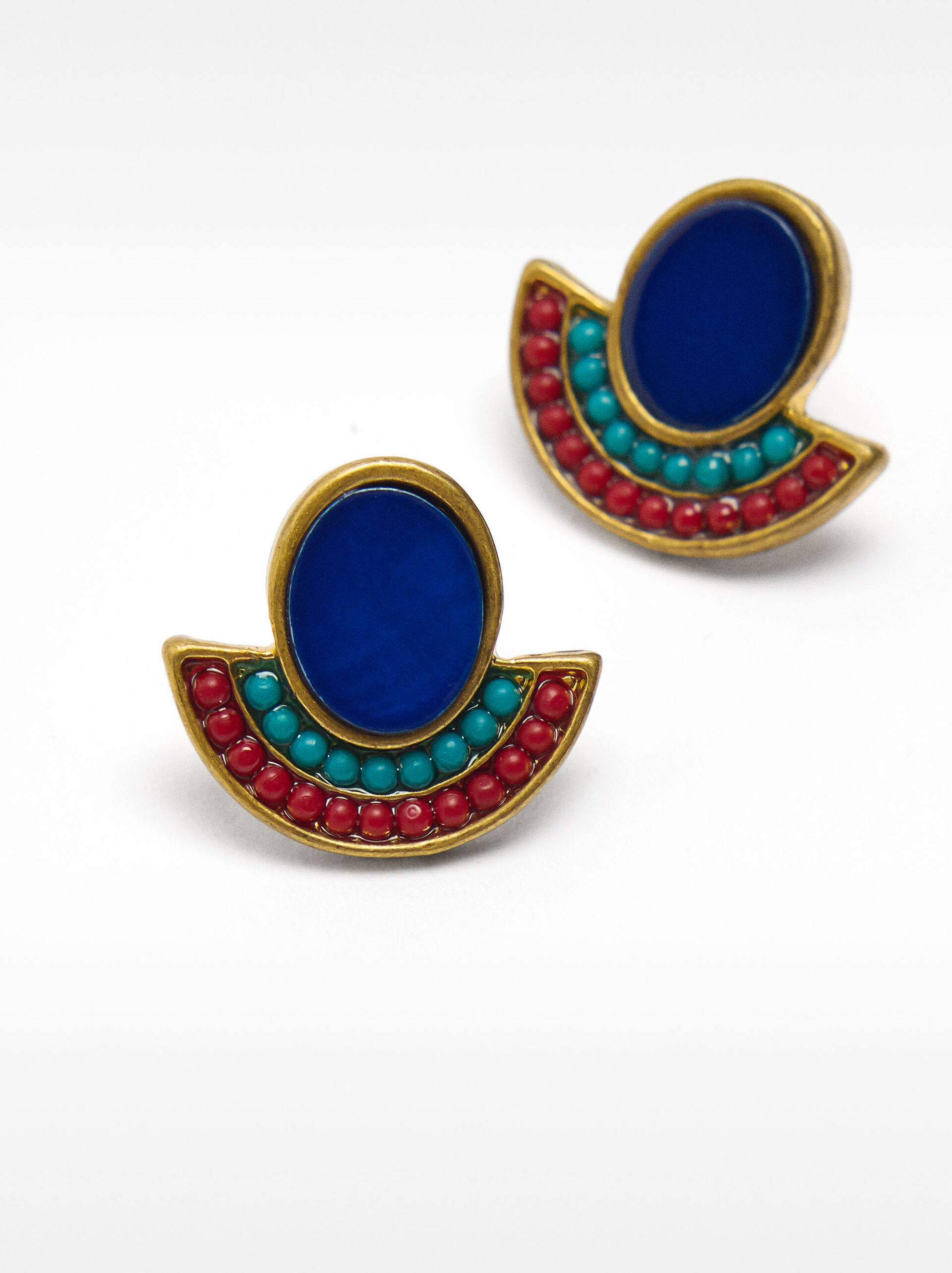 Pendientes abanico con concha  image number 1.0