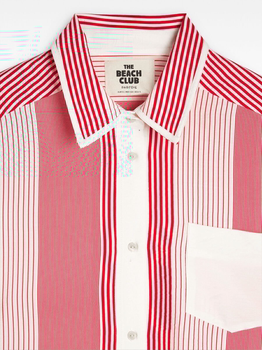 Striped shirt with contrast