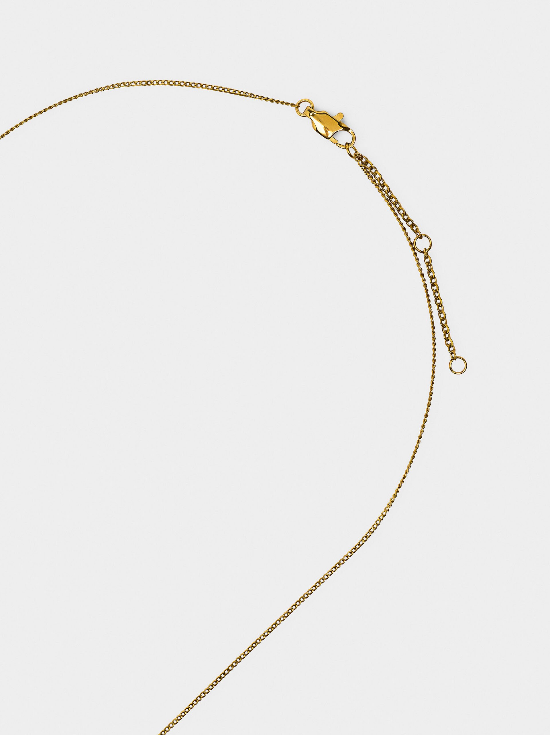 Necklace with heart pendant - stainless steel image number 2.0