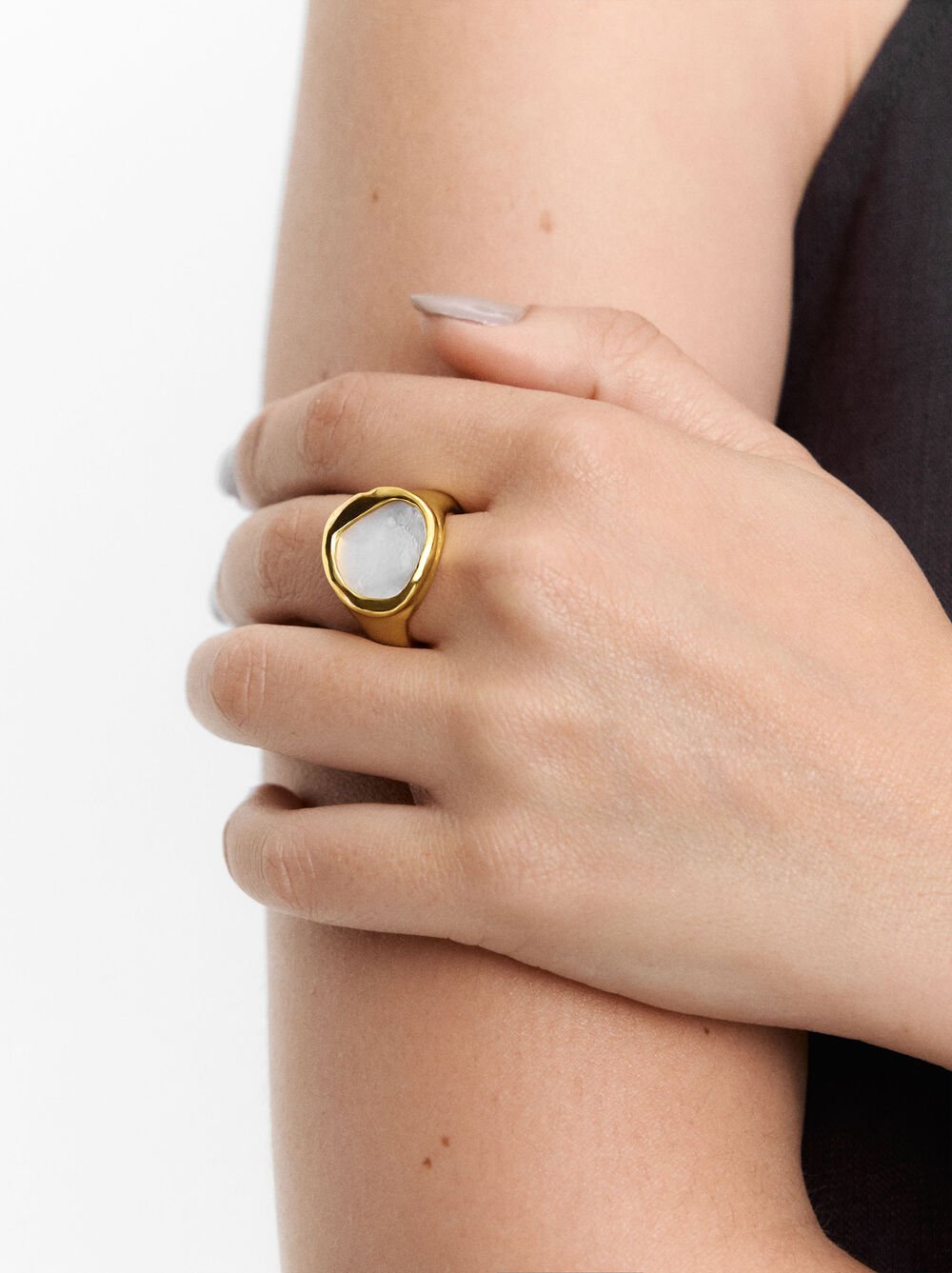 Ring with freshwater pearl - 925 sterling silver