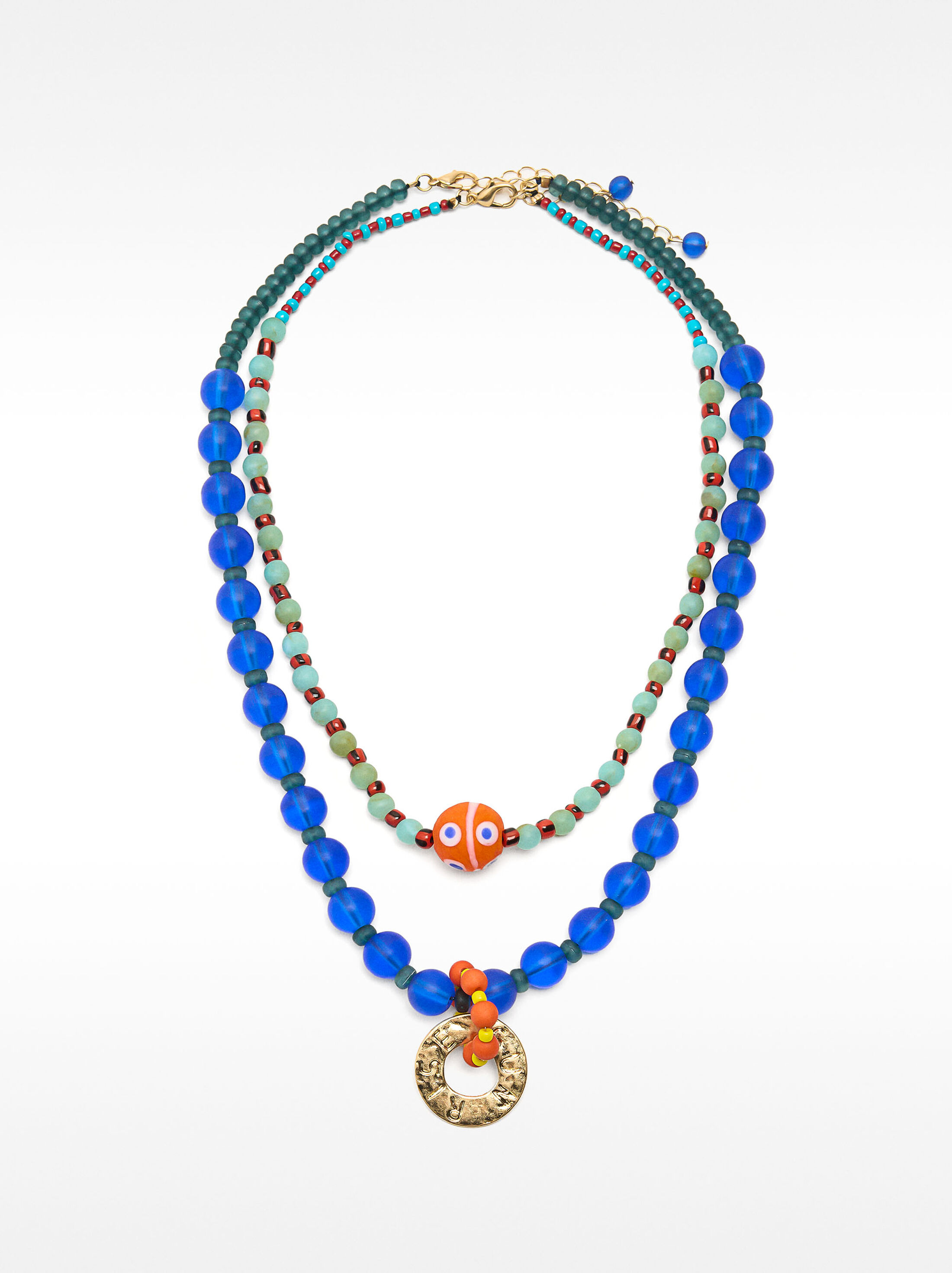 Set of necklaces with crystal beads image number 1.0