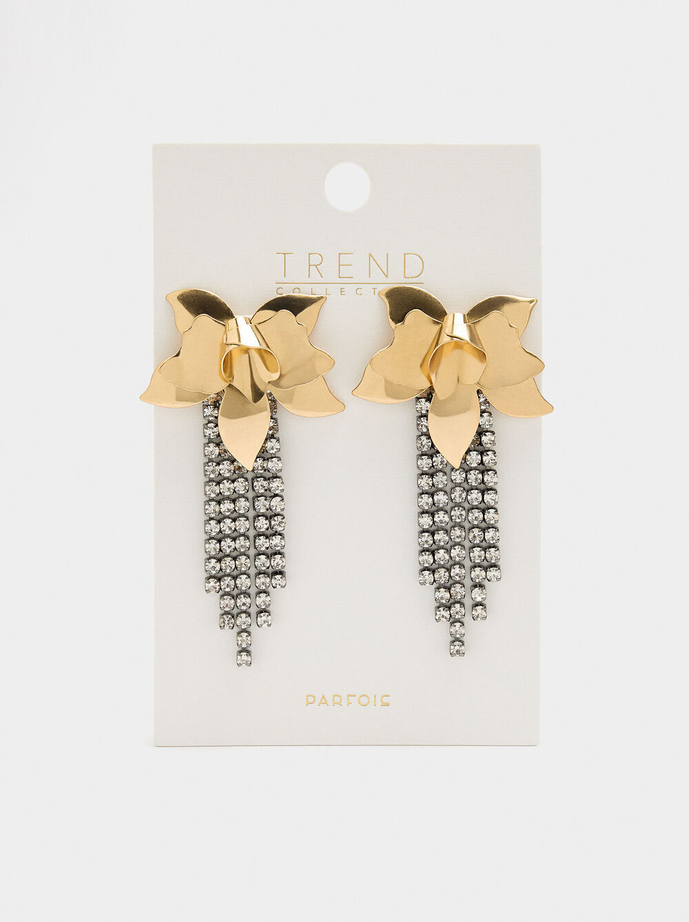 Maxi flower earrings with crystals