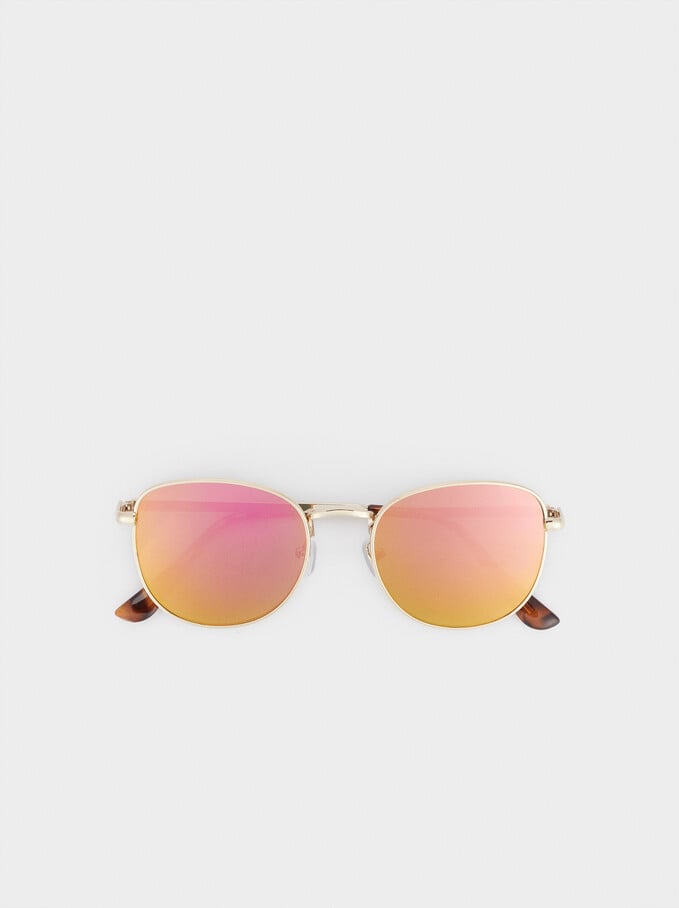 Metal Sunglasses, Orange, hi-res