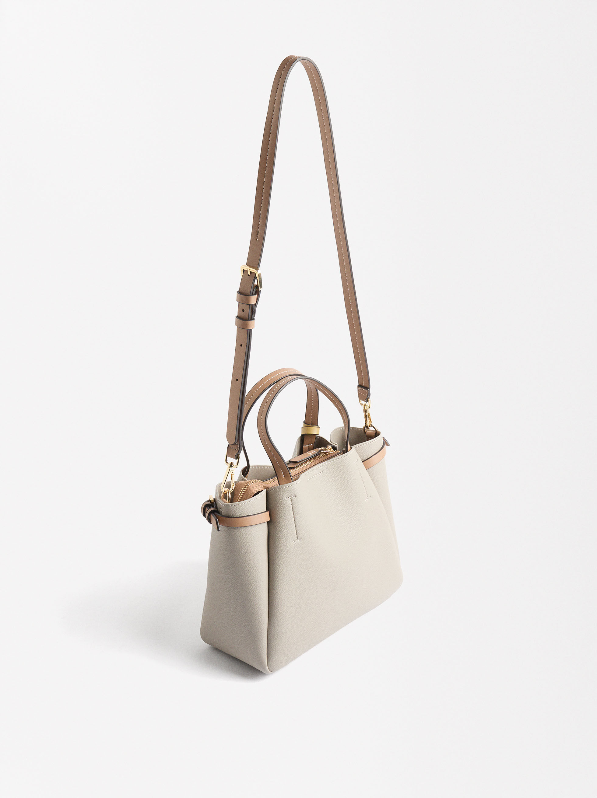 【PARFOIS】ロングストラップ付き 2WAY バッグ 227133 Tote bag with pendant Black | Parfois