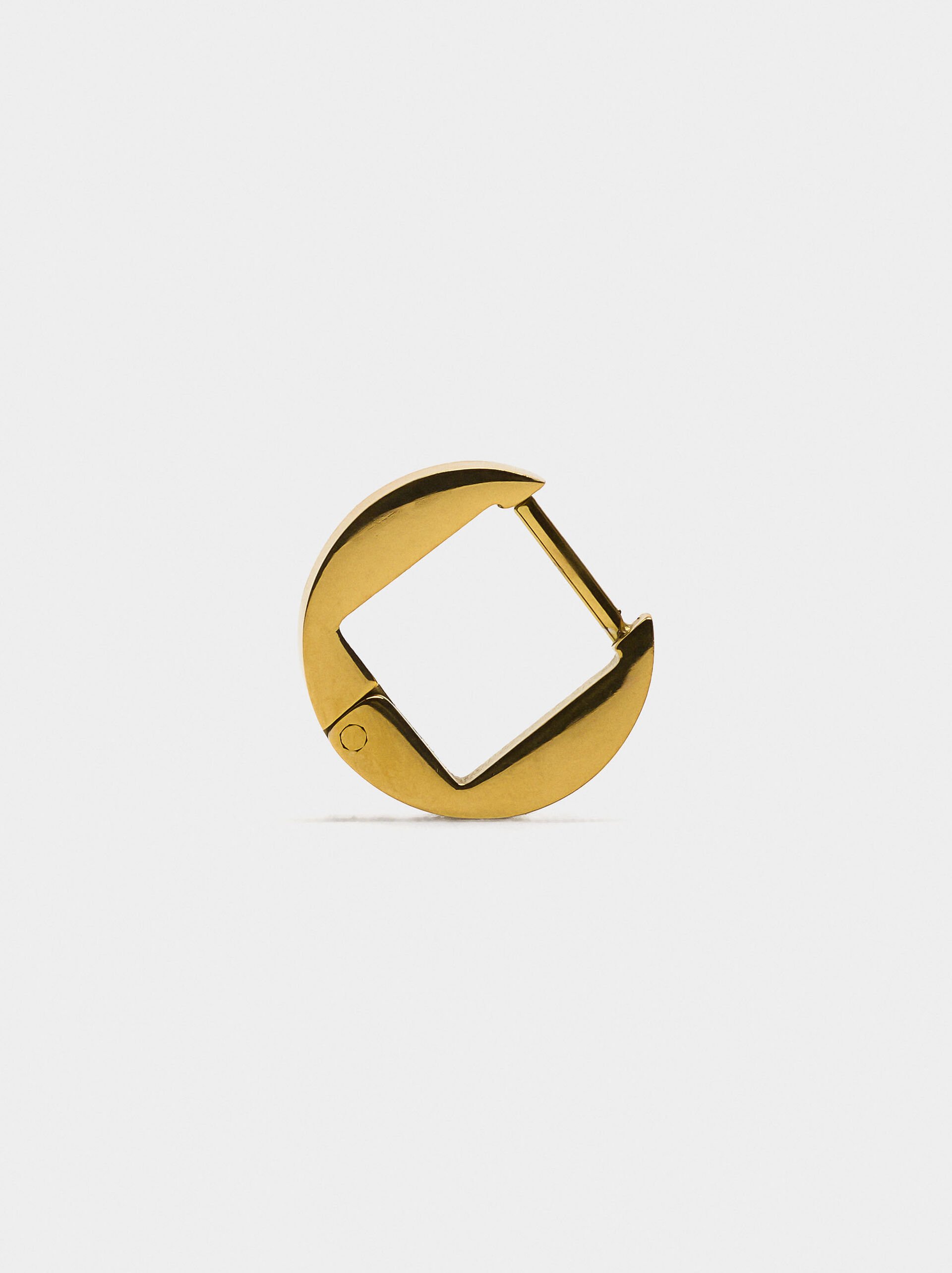 Geometric single hoop – stainless steel image number 1.0