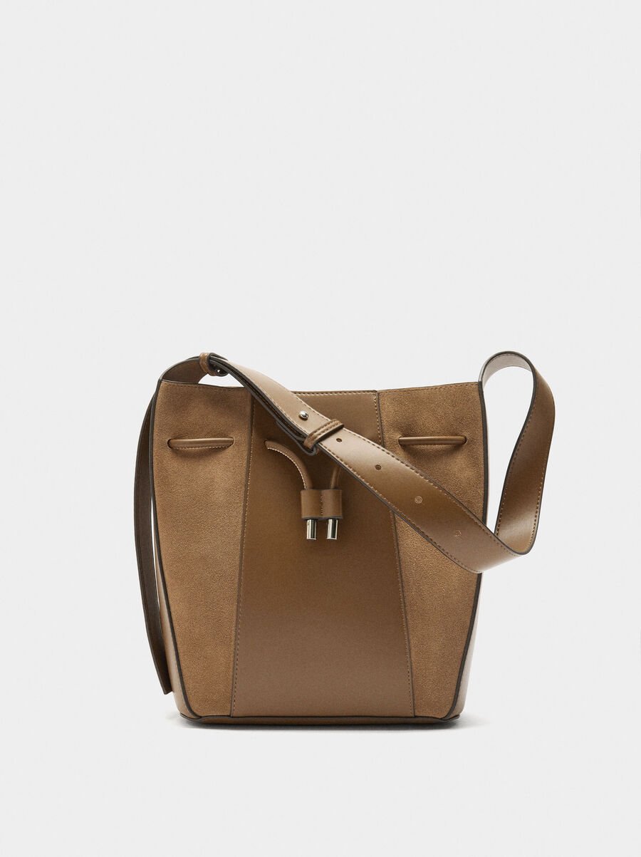 Bolso bombonera con piel M