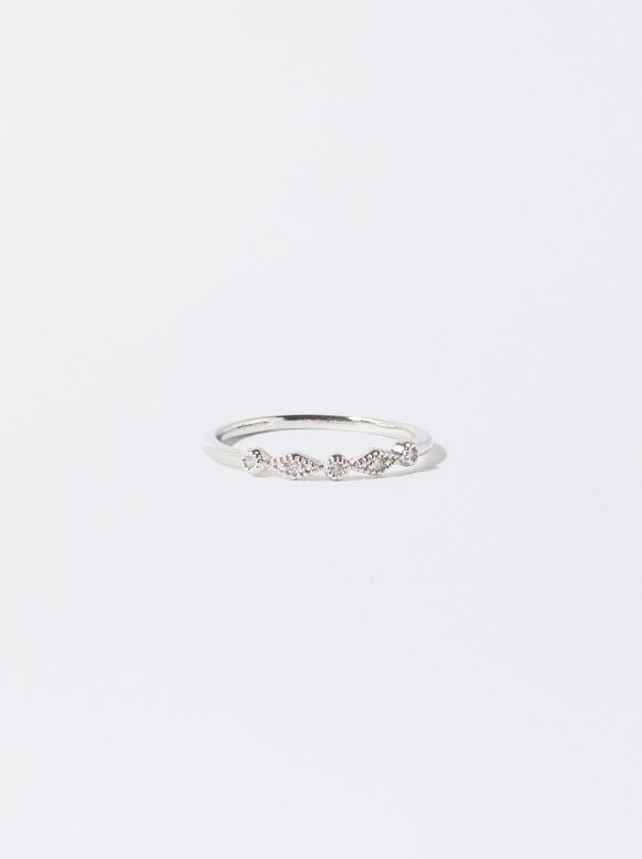 Silver Ring With Zirconia, , hi-res