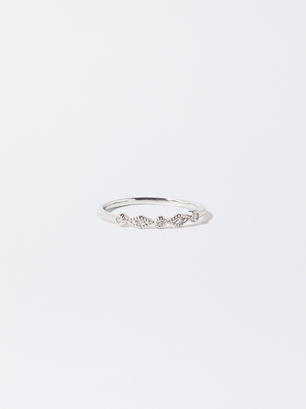 Silver Ring With Zirconia, , hi-res