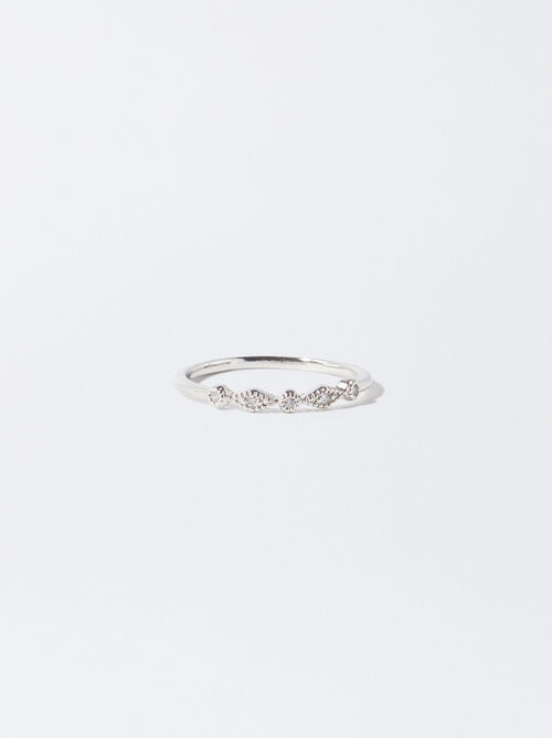 Silver Ring With Zirconia